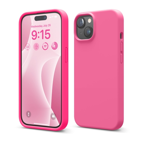 HLD  Iphone 15 Case, Liquid Silicone Case, Full Body Protective Cover, Shockproof, Slim Phone Case, Anti-Scratch Soft Microfiber Lining, 6.1 Inch (Ice