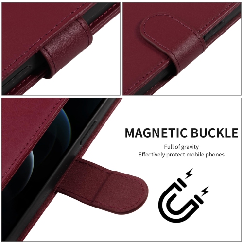 Étui portefeuille iPhone 15 plus en cuir véritable anti-vol RFID béquille fermoir magnétique solide fentes carte crédit protection iPhone 15 plus