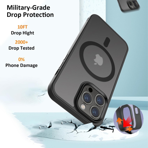 Magnetic for iPhone 15 Pro Case for MagSafe, Compatible with Magsafe Military-Grade Protection Slim Fit Protective Translucent Matte iPhone 15 Pro