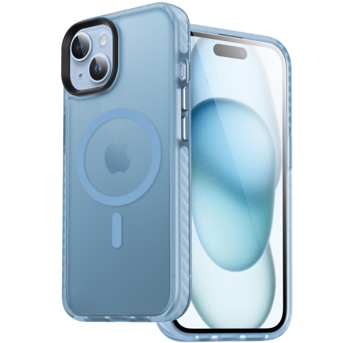 Magnetic Designed for iPhone 15 Case, Compatible with Magsafe, Military Grade Drop Protective with Shockproof Strip, No Yellowing and Anti Fingerprin