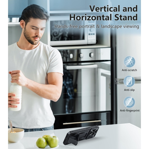 Étui pour iPhone 15-Pro : Protection antichoc Couverture rigide contre les chutes pour 15 Pro | coque en TPUR robuste avec béquille de qualité