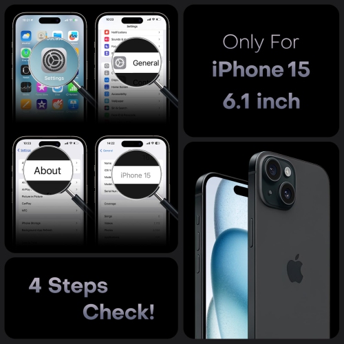 for iPhone 15 Case with 2 Pack Screen Protector, Upgraded Full Camera Protection Shockproof Protection Translucent Matte Hard Back for iPhone 15