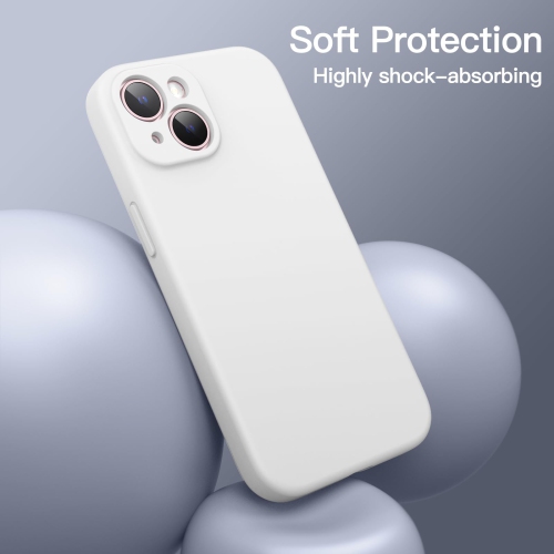 Magnetic Silicone Case for iPhone 15 Plus 6.7-Inch, Compatible with MagSafe, Phone Cover with Camera Lens Full Protection
