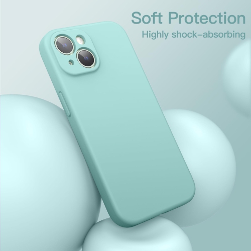 Magnetic Silicone Case for iPhone 15 Plus 6.7-Inch, Compatible with MagSafe, Phone Cover with Camera Lens Full Protection