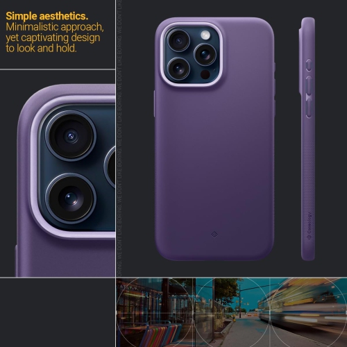 Nano Pop Mag for iPhone 15 Pro Case 5G Dual Layer Silicone Case Compatible with Magsafe Military Grade Drop Tested - Grape Purple