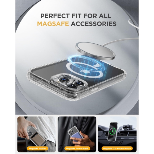 Magnétique pour étui iPhone 15 Pro Max 6,7 po compatible avec MagSafe complet Étui militaire résistant aux chutes 15 Pro Max avec protecteur d'écran