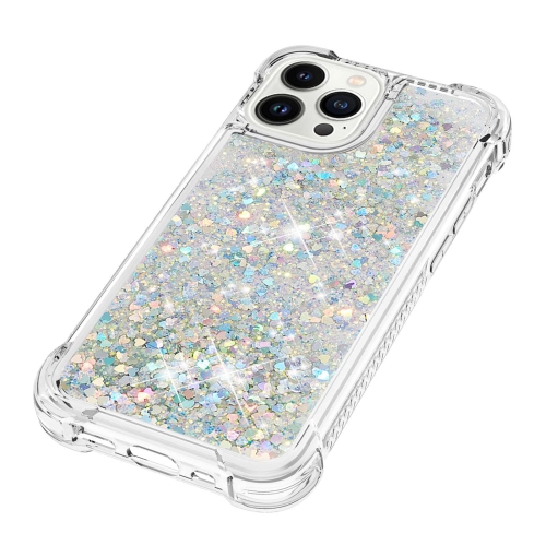 Case for iPhone 15 Pro 6.1", Bling Glitter Liquid Clear Case Floating Quicksand Shockproof Protective Sparkle Silicone Soft TPU Case for iPhone 15