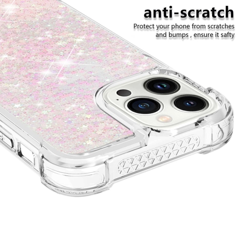 Case for iPhone 15 Pro 6.1", Bling Glitter Liquid Clear Case Floating Quicksand Shockproof Protective Sparkle Silicone Soft TPU Case for iPhone 15