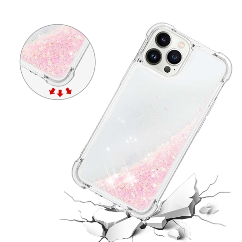 Case for iPhone 15 Pro 6.1", Bling Glitter Liquid Clear Case Floating Quicksand Shockproof Protective Sparkle Silicone Soft TPU Case for iPhone 15