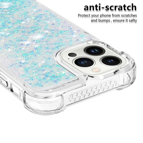 Case for iPhone 15 Pro 6.1", Bling Glitter Liquid Clear Case Floating Quicksand Shockproof Protective Sparkle Silicone Soft TPU Case for iPhone 15