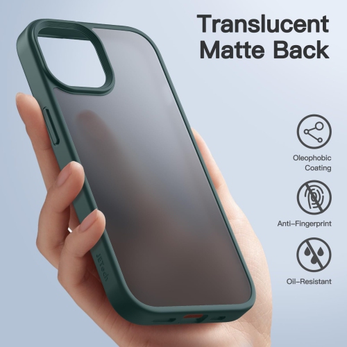 Matte Case for iPhone 15 6.1-Inch, Shockproof Military Grade Drop Protection, Frosted Translucent Back Phone Cover, Anti-Fingerprint