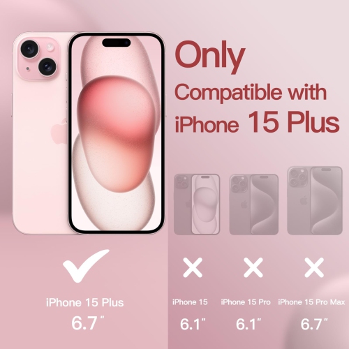 Silicone Case for iPhone 15 Plus 6.7-Inch, Silky-Soft Touch Full-Body Protective Phone Case, Shockproof Cover