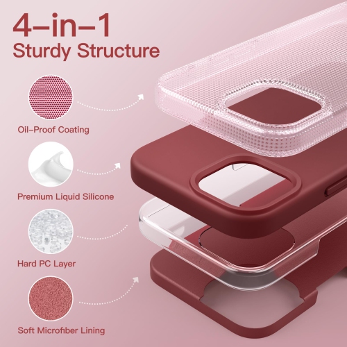 Silicone Case for iPhone 15 Plus 6.7-Inch, Silky-Soft Touch Full-Body Protective Phone Case, Shockproof Cover