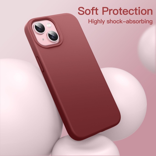 Silicone Case for iPhone 15 Plus 6.7-Inch, Silky-Soft Touch Full-Body Protective Phone Case, Shockproof Cover
