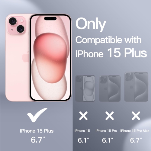 Silicone Case for iPhone 15 Plus 6.7-Inch, Silky-Soft Touch Full-Body Protective Phone Case, Shockproof Cover