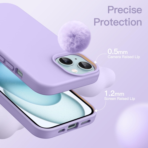 Silicone Case for iPhone 15 Plus 6.7-Inch, Silky-Soft Touch Full-Body Protective Phone Case, Shockproof Cover