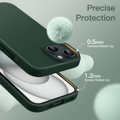 Silicone Case for iPhone 15 Plus 6.7-Inch, Silky-Soft Touch Full-Body Protective Phone Case, Shockproof Cover