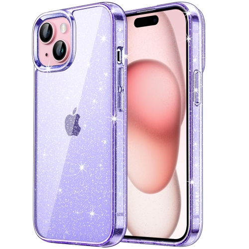 Étui scintillant pour iPhone 15 plus 6,7 po, étui antichoc brillant et brillant, joli étincelant pour femmes et filles