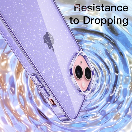 Étui scintillant pour iPhone 15 plus 6,7 po, étui antichoc brillant et brillant, joli étincelant pour femmes et filles