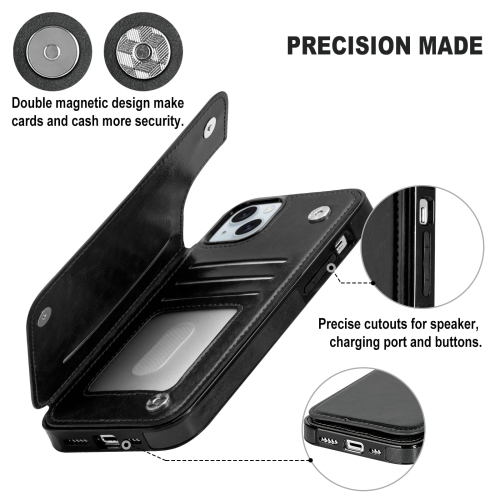 Designed for iPhone 15 Plus Case, Premium PU Leather iPhone 15 Plus Wallet Case with Card Holder Kickstand Slim Phone Cover for iPhone 15 Plus 6.7