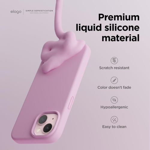 iPhone – Étui 15 plus, étui en silicone liquide, couverture de protection complète du corps, antichoc, étui mince pour téléphone, doublure douce en