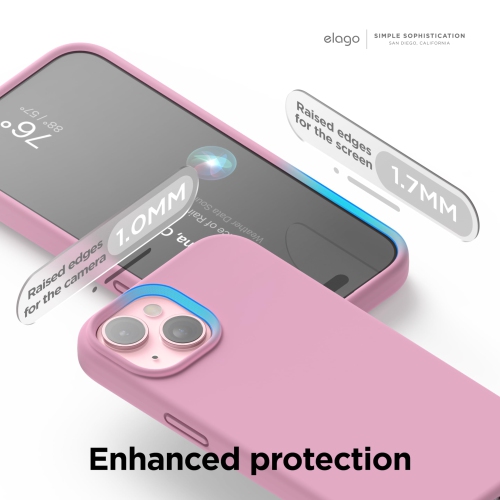 iPhone – Étui 15 plus, étui en silicone liquide, couverture de protection complète du corps, antichoc, étui mince pour téléphone, doublure douce en