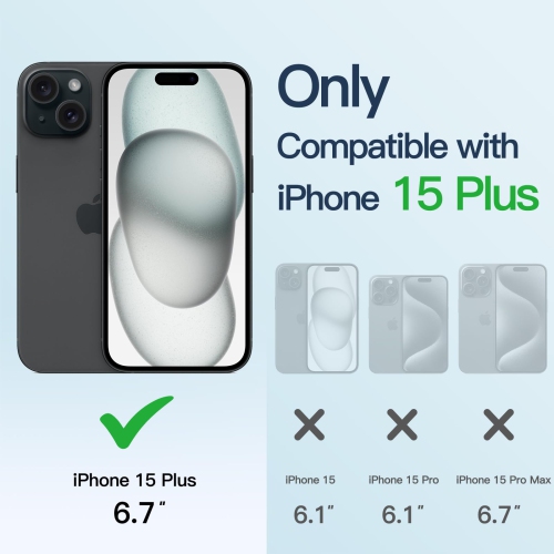 Étui électroplaqué pour iPhone 15 plus 6,7 po, objectif protection complète, compatible avec chargement sans fil MagSafe, étui souple en TPUR