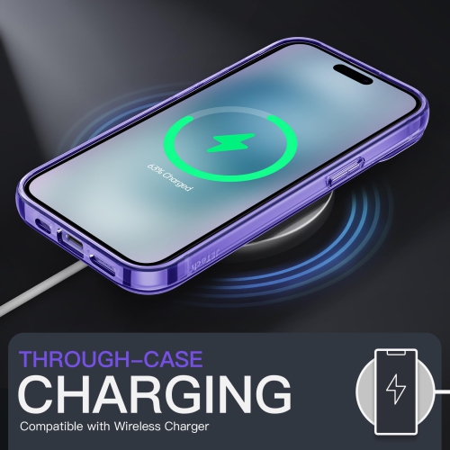 Case for iPhone 15 Plus 6.7-Inch, Non-Yellowing Shockproof Phone Bumper Cover, Anti-Scratch Clear Back