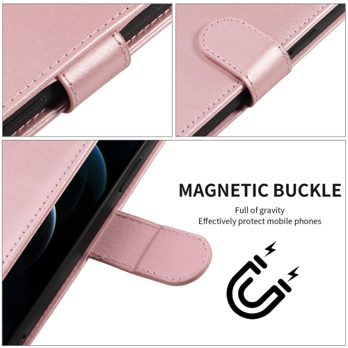 Étui portefeuille iPhone 15 plus en cuir véritable anti-vol RFID béquille fermoir magnétique solide fentes carte crédit protection iPhone 15 plus