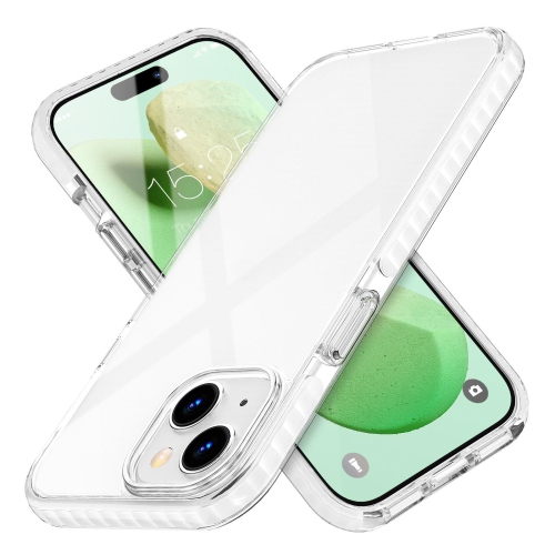 HLD  Iphone 15 Case, Clear Thin Slim Crystal Transparent Cover Shockproof Bumper Case for Iphone 15 6.1" 2023-White