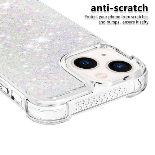 Case for iPhone 15 6.1", Bling Glitter Liquid Clear Case Floating Quicksand Shockproof Protective Sparkle Silicone Soft TPU Case for iPhone 15 6.1