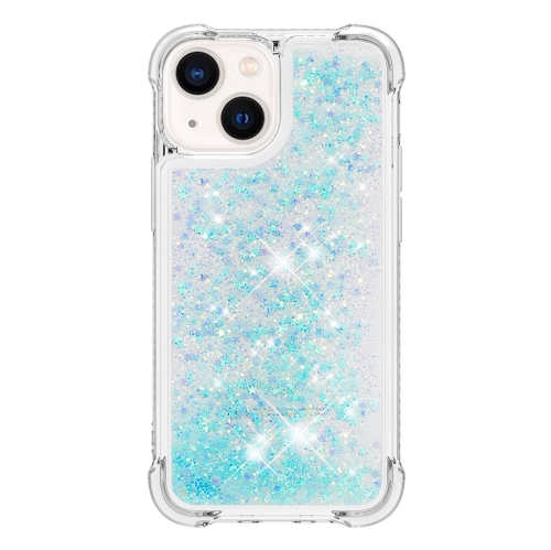 Case for iPhone 15 6.1", Bling Glitter Liquid Clear Case Floating Quicksand Shockproof Protective Sparkle Silicone Soft TPU Case for iPhone 15 6.1