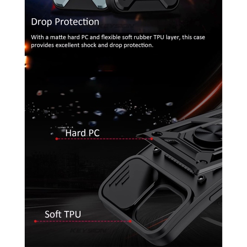 for iPhone 15 Case with Tempered Glass Screen Protector 2PCS, 360 Full Body Military-Grade Drop Protection Heavy Duty Protective Phone Cases with