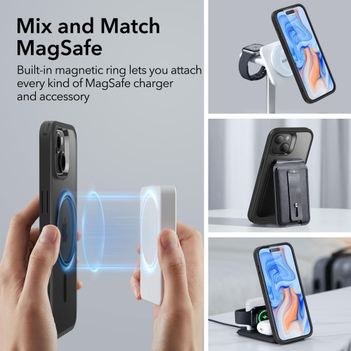 iPhone 15 Plus Case, Compatible with MagSafe, Military-Grade Protection, Yellowing Resistant, Scratch-Resistant Back, Magnetic Phone Case for iPhone