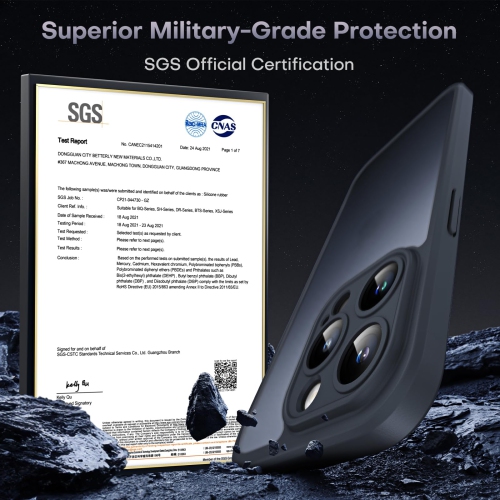 for iPhone 15 Pro Max Case with 2 Pack Screen Protector, Upgraded Full Camera Protection Shockproof Protection Translucent Matte Hard Back for iPhone