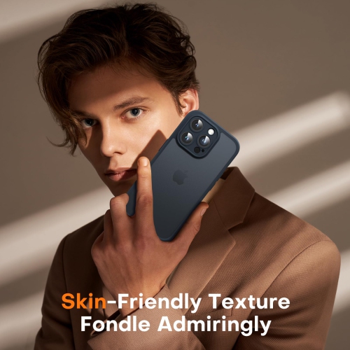 for iPhone 15 Pro Max Case with 2 Pack Screen Protector, Upgraded Full Camera Protection Shockproof Protection Translucent Matte Hard Back for iPhone