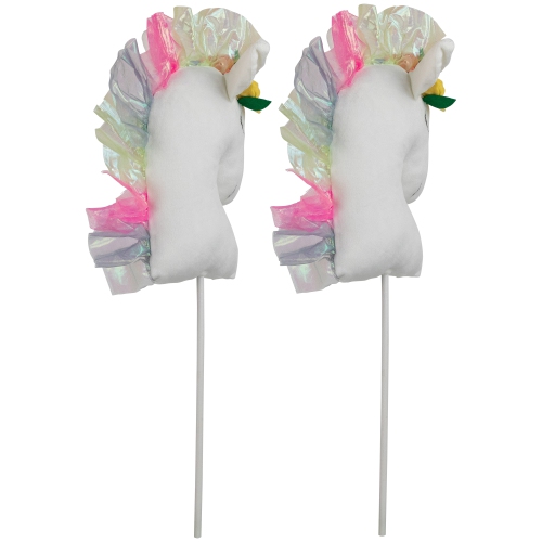 Set of 2 Plush Rainbow Mane Unicorn Picks 24"