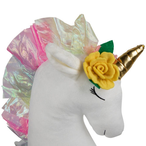 Set of 2 Plush Rainbow Mane Unicorn Picks 24"