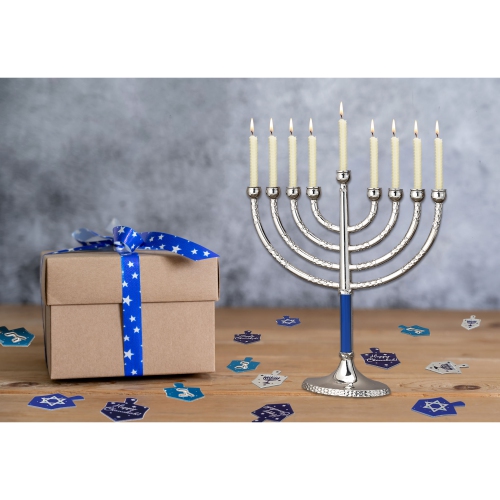 White Eco-Friendly Natural Beeswax Hanukkah Menorah Candles 4"