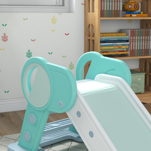 Qaba – glissade d’intérieur pour enfant pliable pour filles de 1.5-3 ans, vert