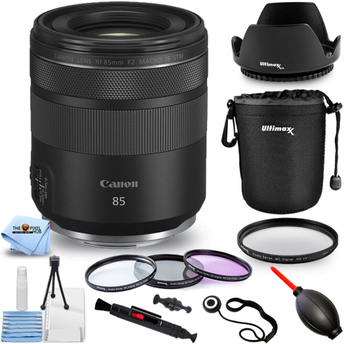 CANON  Rf 85MM F/2 Macro Is Stm Lens 4234C002 + Filter Kit + Lens Pouch Bundle
