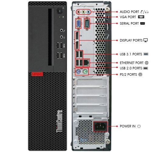 Refurbished - Professional Desktop PC Lenovo ThinkCentre M710s SFF Computer (Intel Core i7 Processor| 2TB SSD| 32GB DDR4 RAM| Windows 10 Pro|