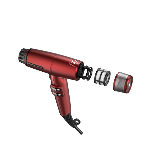Sèche-cheveux hybride iQ Perfetto LiteMax de GAMA Italy - Rouge