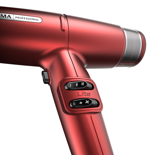 Sèche-cheveux hybride iQ Perfetto LiteMax de GAMA Italy - Rouge