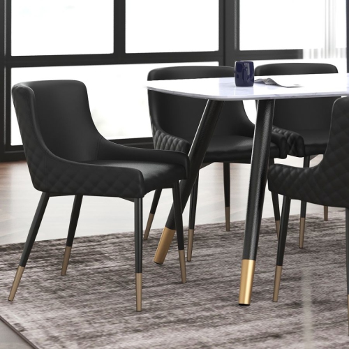 Cosmic Homes Dining Chairs Set, Modern Mid Century Side Chairs for Dining Room, Kitchen, Living Room, Side Chair, Set of 2 in Black