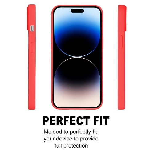 TopSave Goospery Soft Feeling Jelly Silky Slim Bumper Case For iPhone 15 Pro, Red
