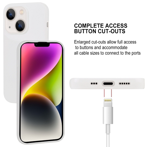 TopSave Goospery Pearl Jelly Gel TPU Case For iPhone 15 Plus, White