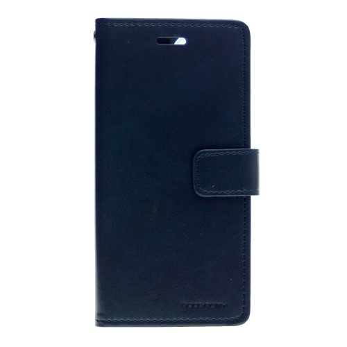Image 1 of 3.. TopSave Goospery Bluemoon Card Slot w/Magnetic Clip Leather Folio Wallet Flip For iPhone 15 Plus, Navy Blue
