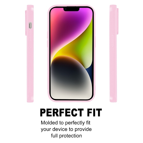 TopSave Goospery Pearl Jelly Gel TPU Case For iPhone 15 Plus, Baby Pink
