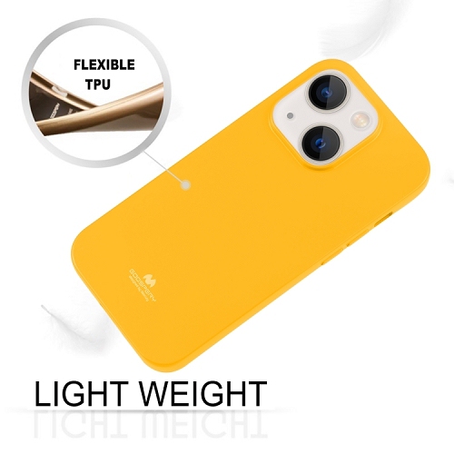 TopSave Goospery Pearl Jelly Gel TPU Case For iPhone 15 Plus, Yellow